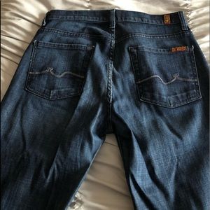 7 for allman kind High rise boot cut stretch jeans